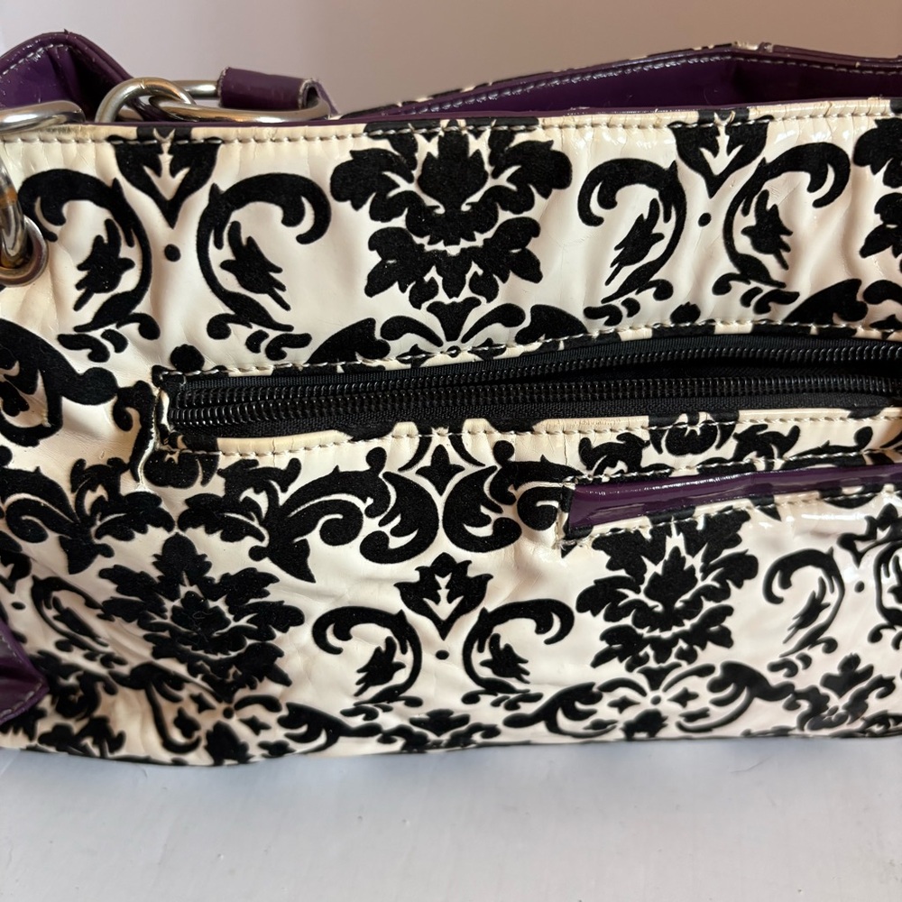 Elegant Purple and Black Women's Bag Set - Picture 10 of 13
